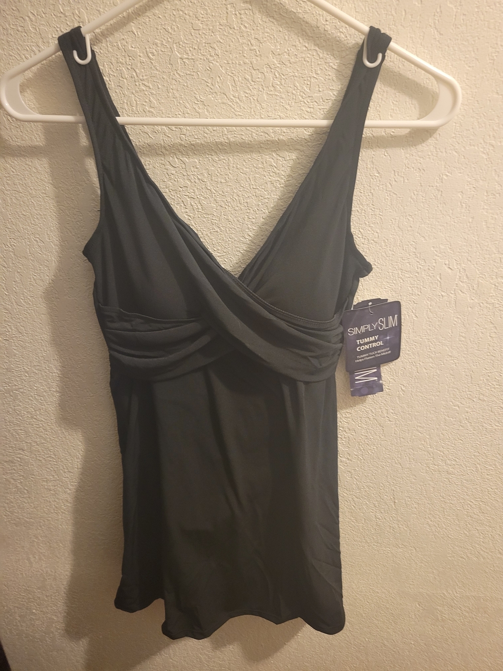 Simply Slim Black Tummy Control Swim Dress